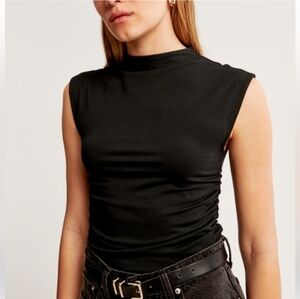 Abercrombie& Fitch The Paloma Black Crop Sleeveless Tank Top Size S